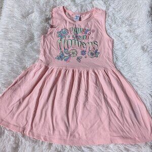 Pink "Power of Flowers" Girls Summer Dress – Sleeveless & Cute 3T 6/7